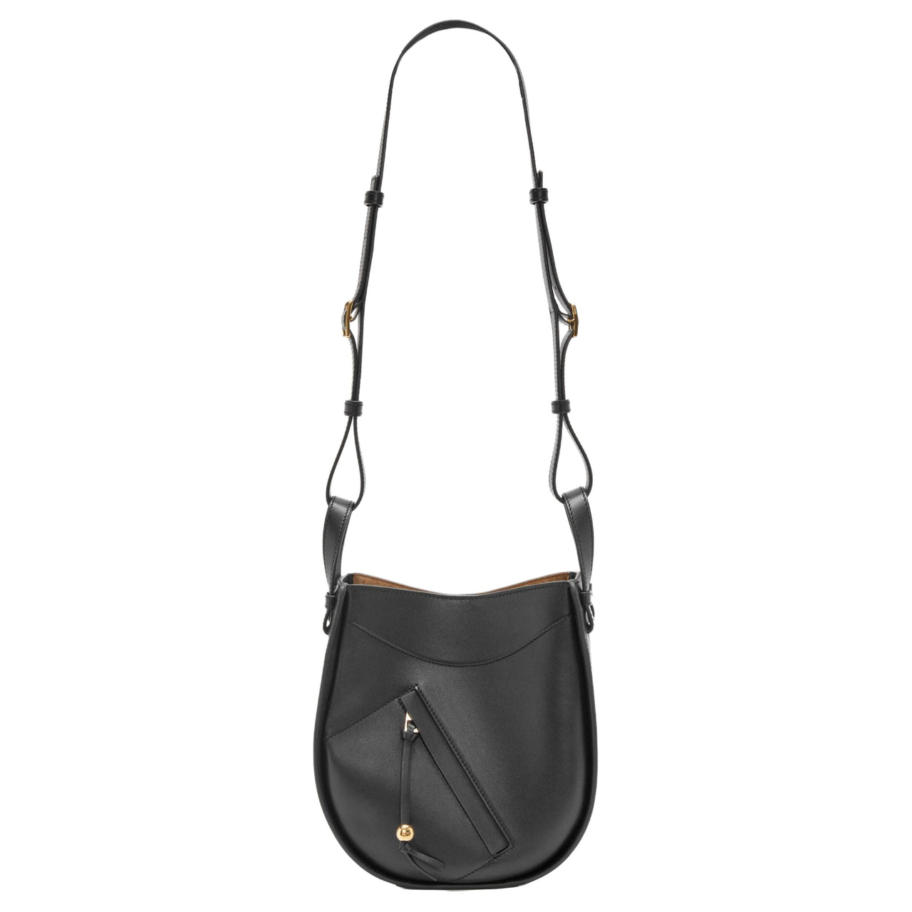 LOEWE Hammock Bright Calfskin One Shoulder Handbag Women's Black