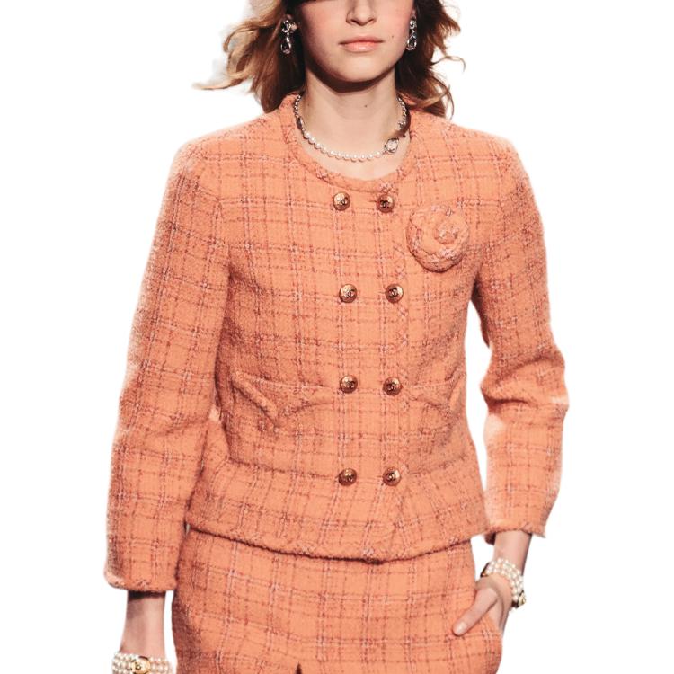 CHANEL Jackets Coats Unisex Orange