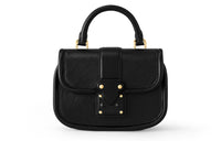 LOUIS VUITTON Hide And Seek Grained Cow Leather Shoulder Bag Crossbody Bag Handbag Medium Size Women's Black