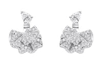 DIOR 18K White Gold Earrings Women's Silver