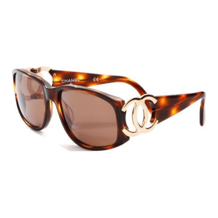 CHANEL 2000s Cc Logo Sunglasses
