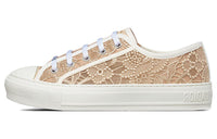 DIOR Walk'n'Dior Platform Shoes Low-Top Stylish Skateboarding Shoes Women's Gold
