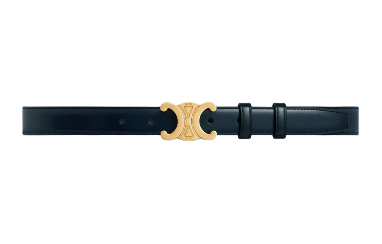 CELINE Medium Triomphe Belt In Taurillon Leather