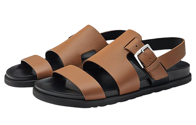 HERMES Corentin Strap Sandals Men's Brown