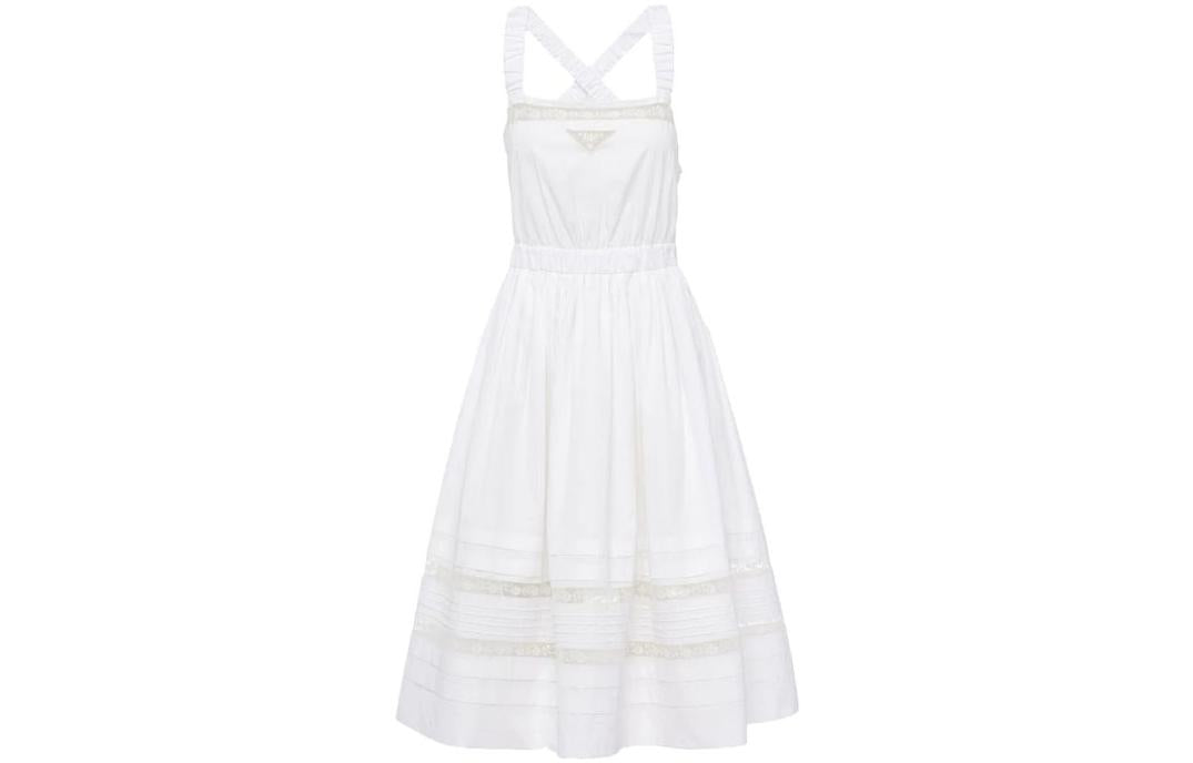PRADA FW22 Sleeveless Dress Women's White