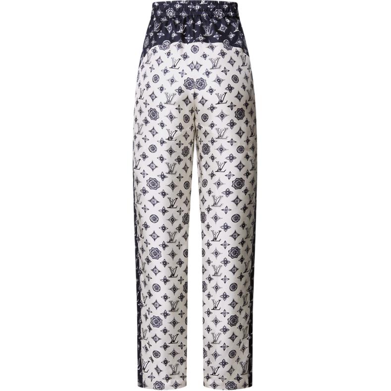 LOUIS VUITTON Monogram Silk Jogging Pants