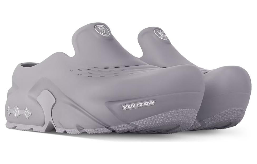 LOUIS VUITTON Abrasion Resistant Low Top Casual Shoes Men's Gray