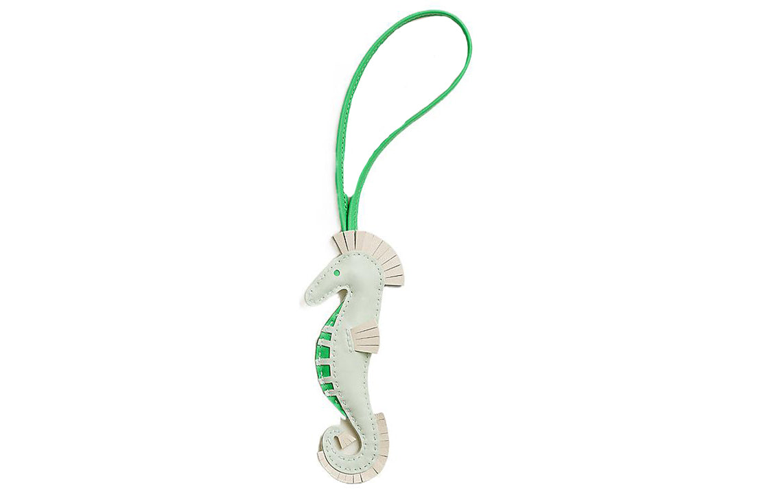 HERMES Sheepskin Keychains Unisex Bubble Green