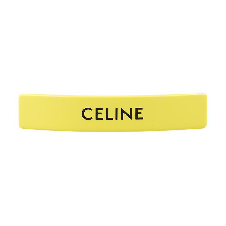 CELINE Plastic Hair Clips Women's Yellow
