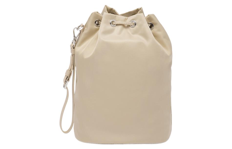 PRADA Fabric Bucket Bags Handbags Women's Desert Beige