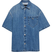 PRADA Shirts Men Blue