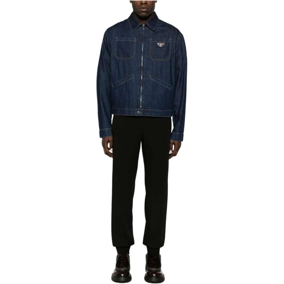 PRADA SS24 Denim Jacket Men's Blue