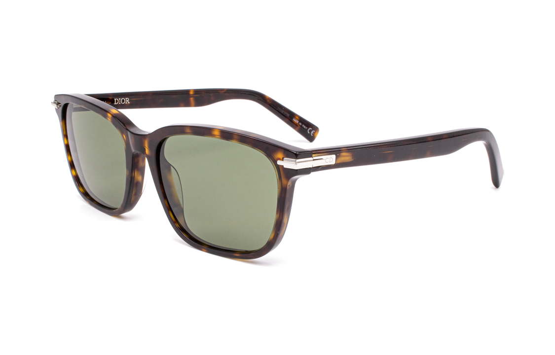 DIOR Acetate Irregular Shape Sunglasses Unisex Brown