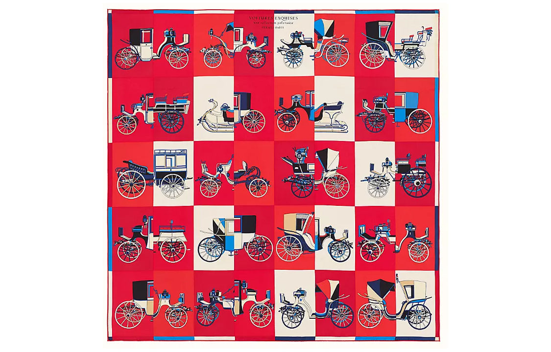 HERMES Silk Scarves Women's Red