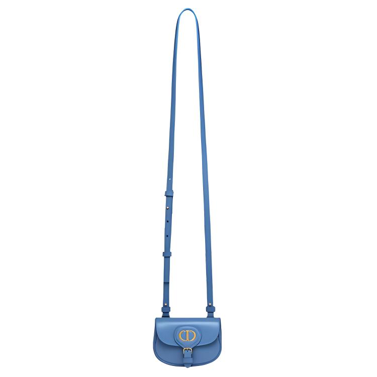 DIOR Bobby Smooth Cow Leather Handbag, Shoulder Bag, Crossbody Bag Mini Women's Cornflower Blue & Klein Blue