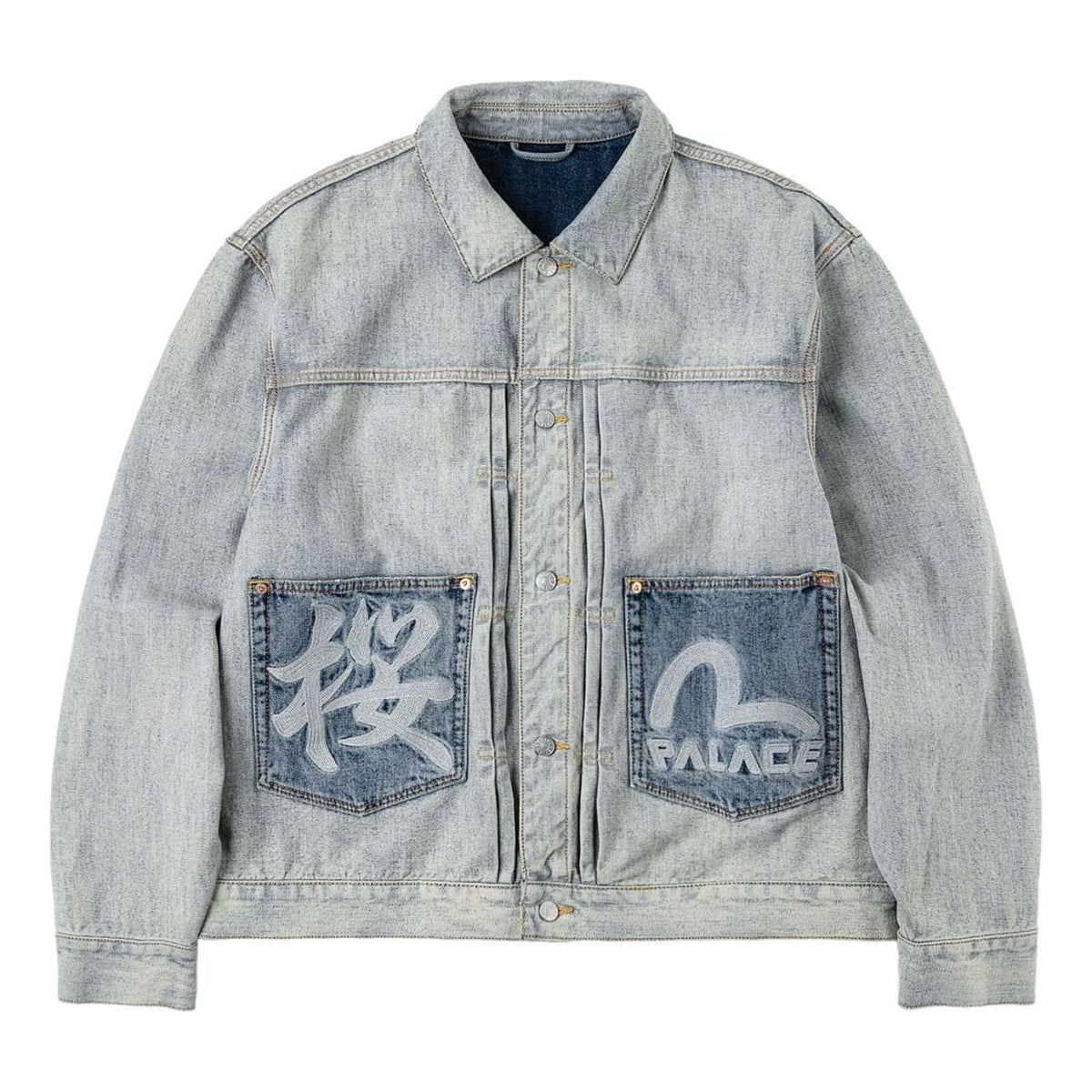 Palace x EVISU Type 2 Denim Jacket 'Reverse Indigo' P30JK195