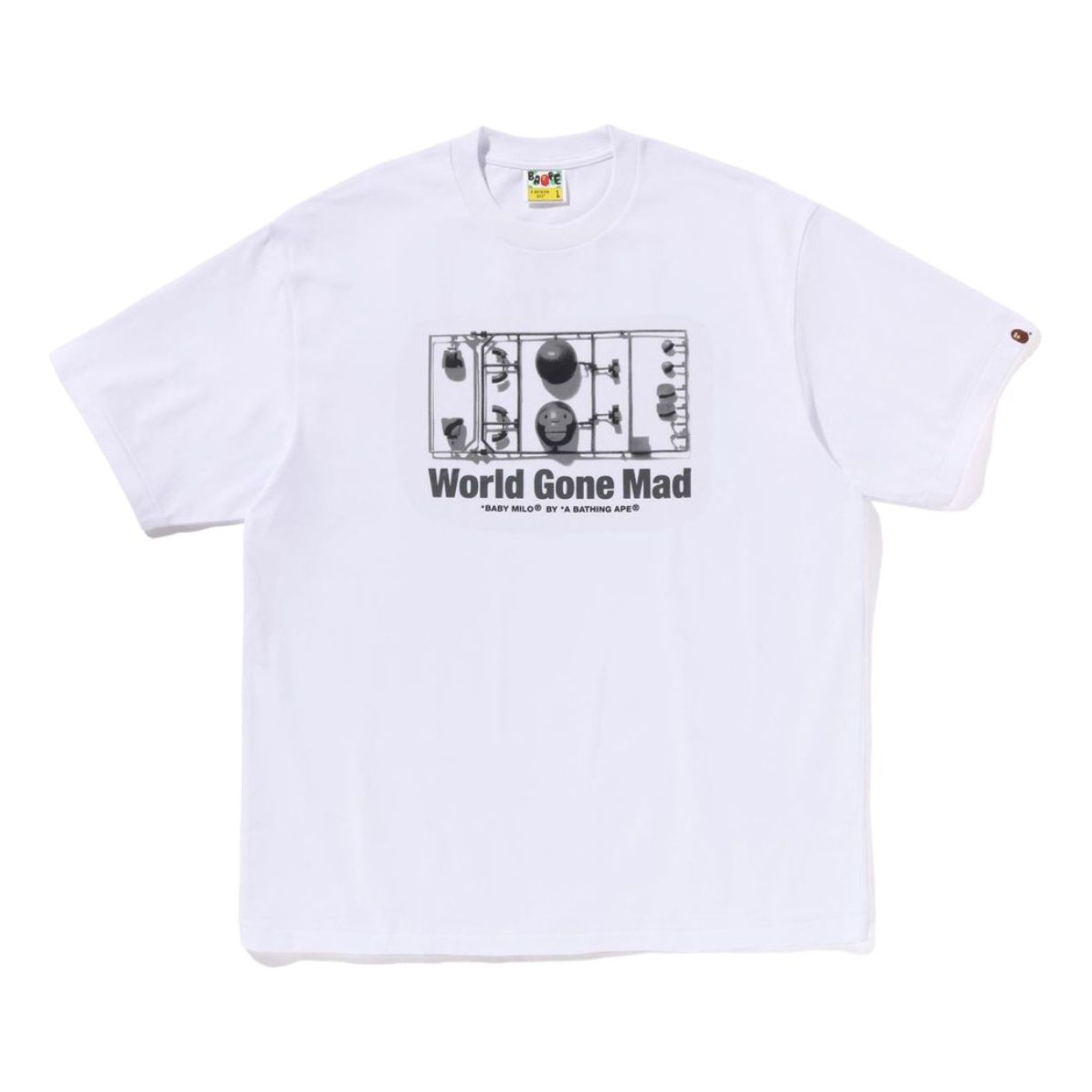 A Bathing Ape Baby Milo Figure Relaxed Fit Tee 'White' 2K80-110-304-WHITE