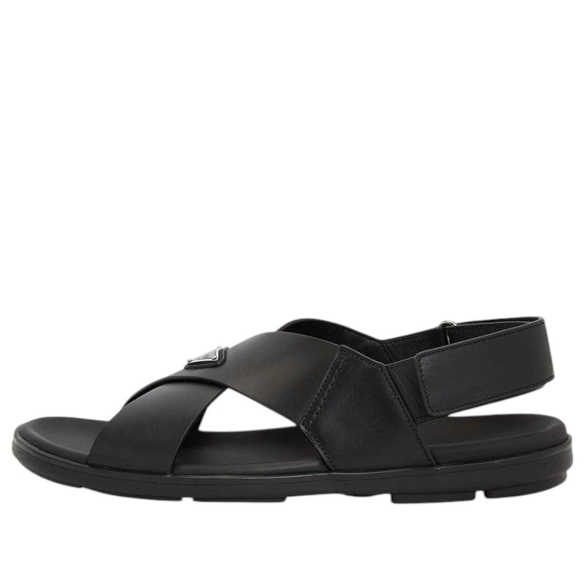 PRADA FW25 Crisscross Leather Sandals 'Black' 2X3121-3LEM-F0002