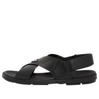 PRADA FW25 Crisscross Leather Sandals 'Black' 2X3121-3LEM-F0002