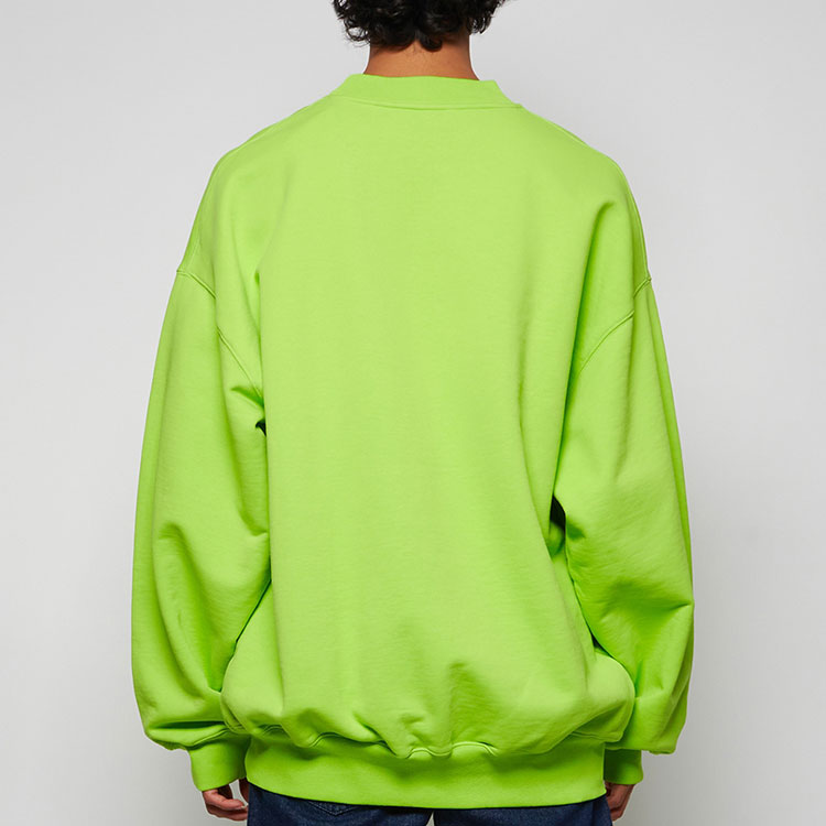 Balenciaga Contrasting Logo Sweatshirt 'Lime' 671125TKVB57072