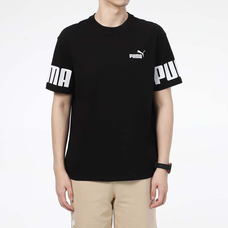 PUMA Printed Cotton Blend T-Shirt 'Black' 847721-01