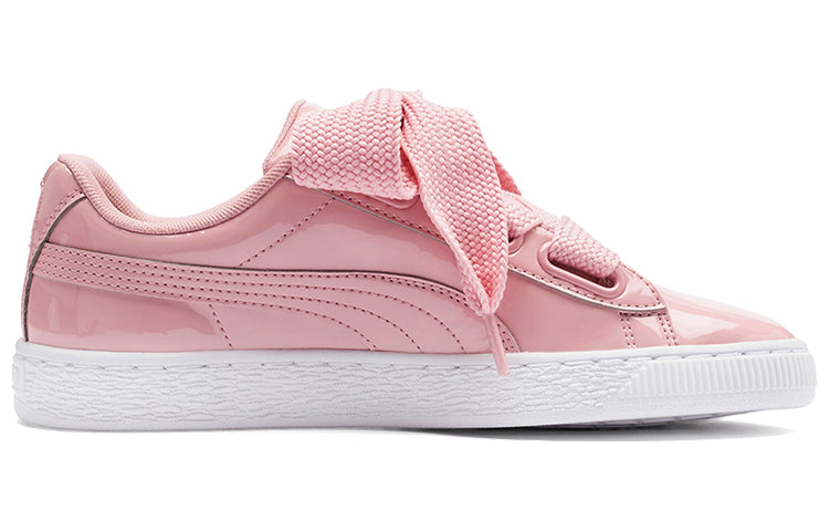 (WMNS) PUMA Basket Heart Patent Shoes Pink/White 363073-24