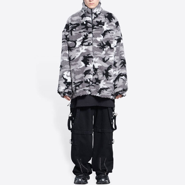 Balenciaga Camouflage Zip-Up Jacket 'Grey' 681818TLQ121240