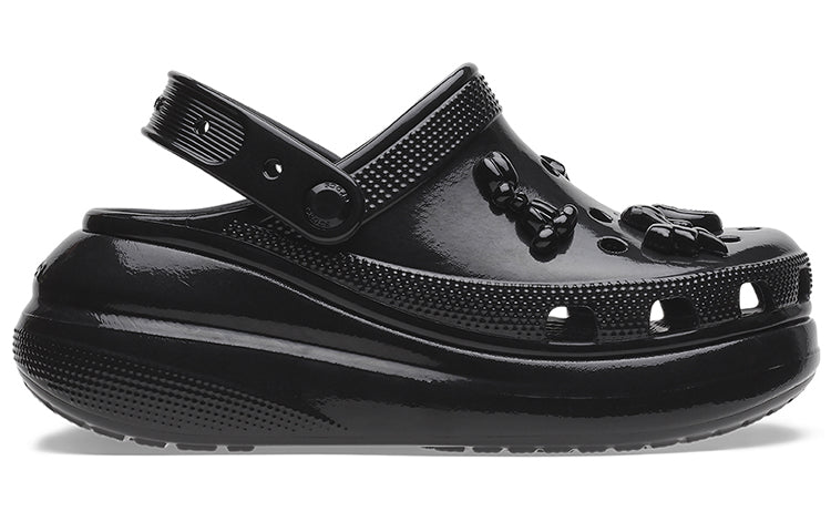 (WMNS) Crocs Crush High Shine Clogs 'Black' 209285-001