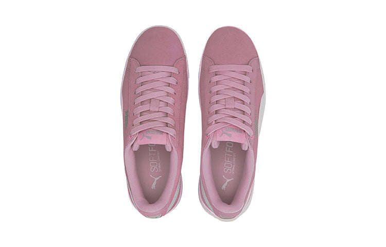 (GS) PUMA Vikky V2 Suede Casual Board Shoes Pink/White 370510-06