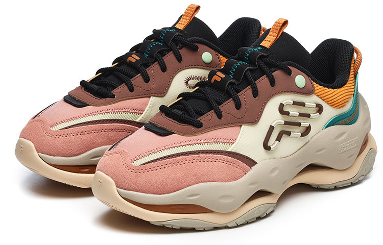 (WMNS) FILA FUSION Cheese Sneakers 'Brown Pink' T12W241103FPR
