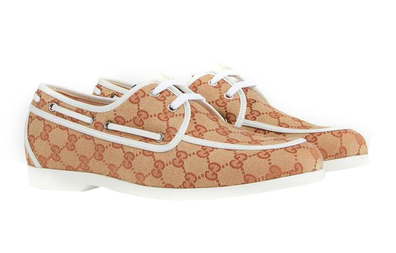 Gucci GG Canvas Boat Shoes 'Neutrals' 547641-KQWM0-8368