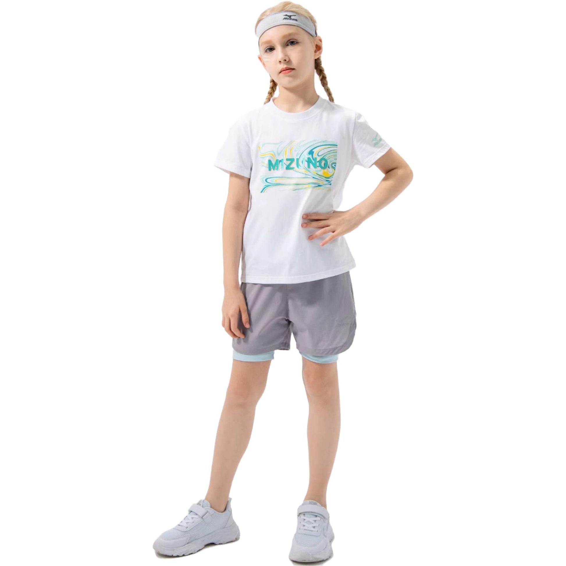 (GS) Mizuno Graphic T-shirt 'White' T1203