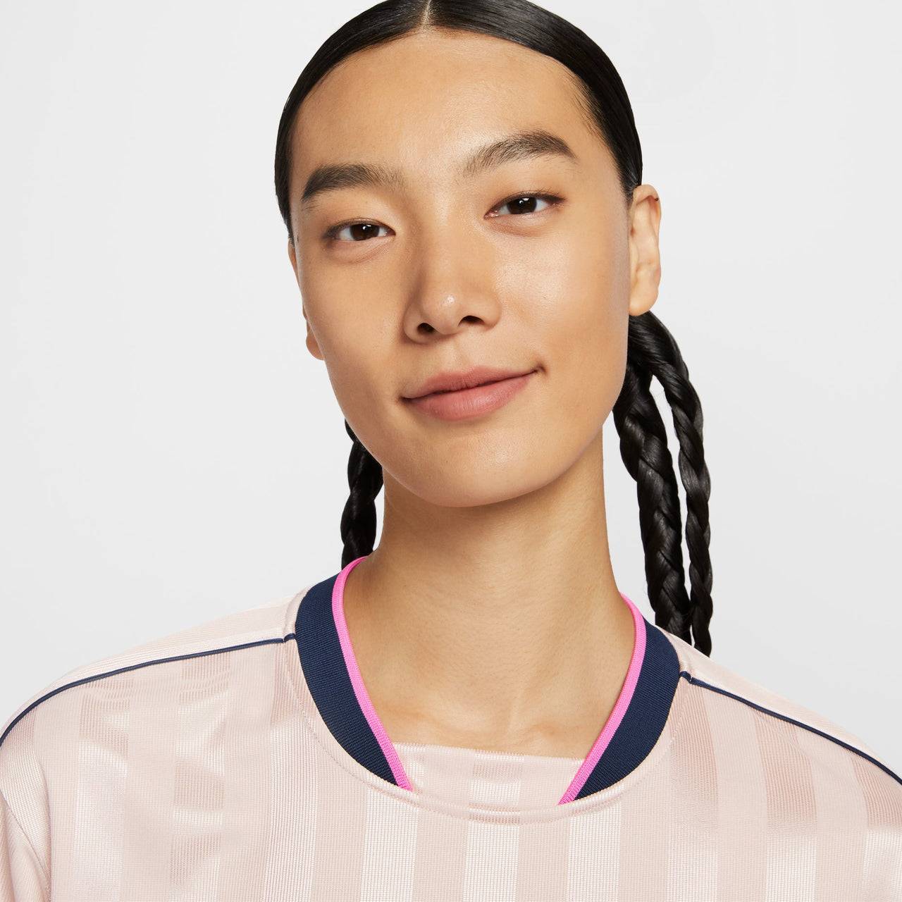 (WMNS) Nike Sportswear Long-Sleeve Jersey 'Dark pink Midnight Navy' IM7453-667