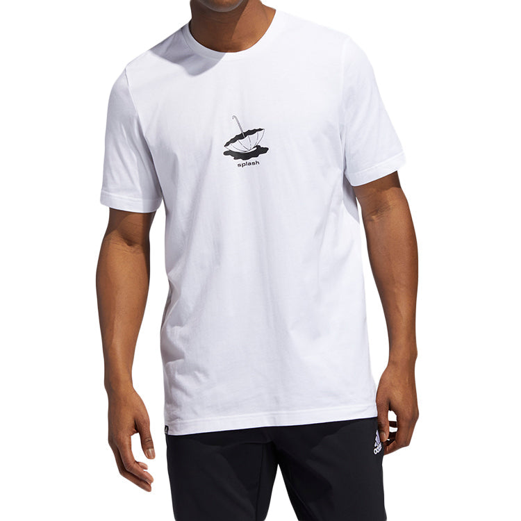adidas Lil Stripe SPL Sports Casual Round-neck Short-sleeve Tee Men White GE4495