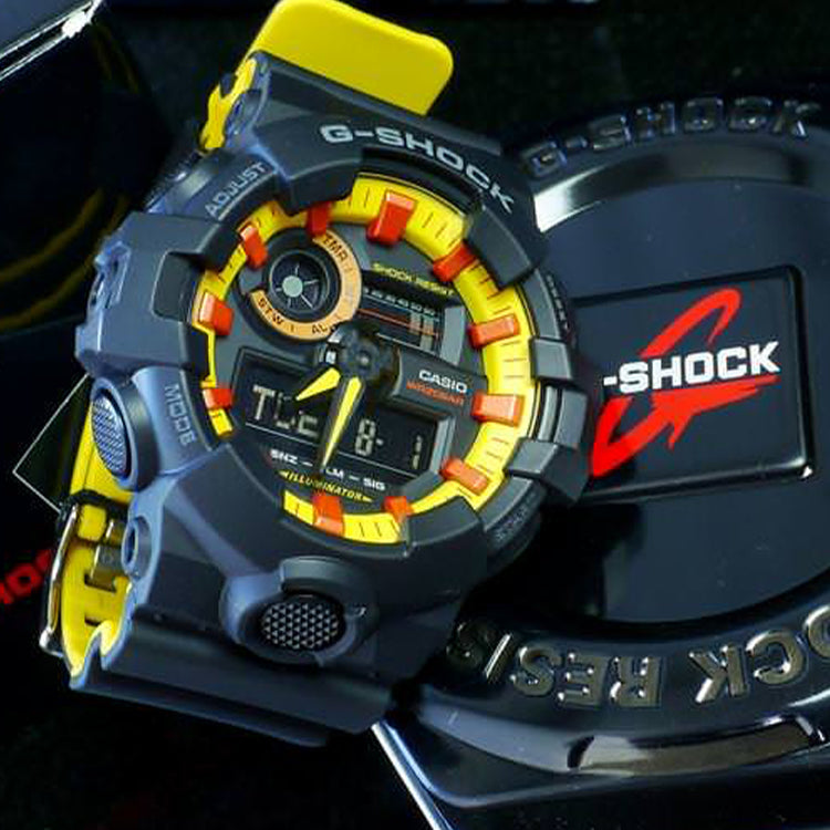 CASIO G-Shock Analog-Digital 'Black Yellow' GA-700BY-1A-PERSON