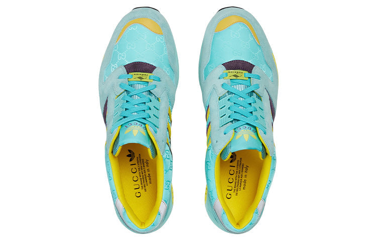 adidas x GUCCI ZX 8000 Sneakers 'Aqua Blue Yellow Brown' 721936-AAA9L-4644