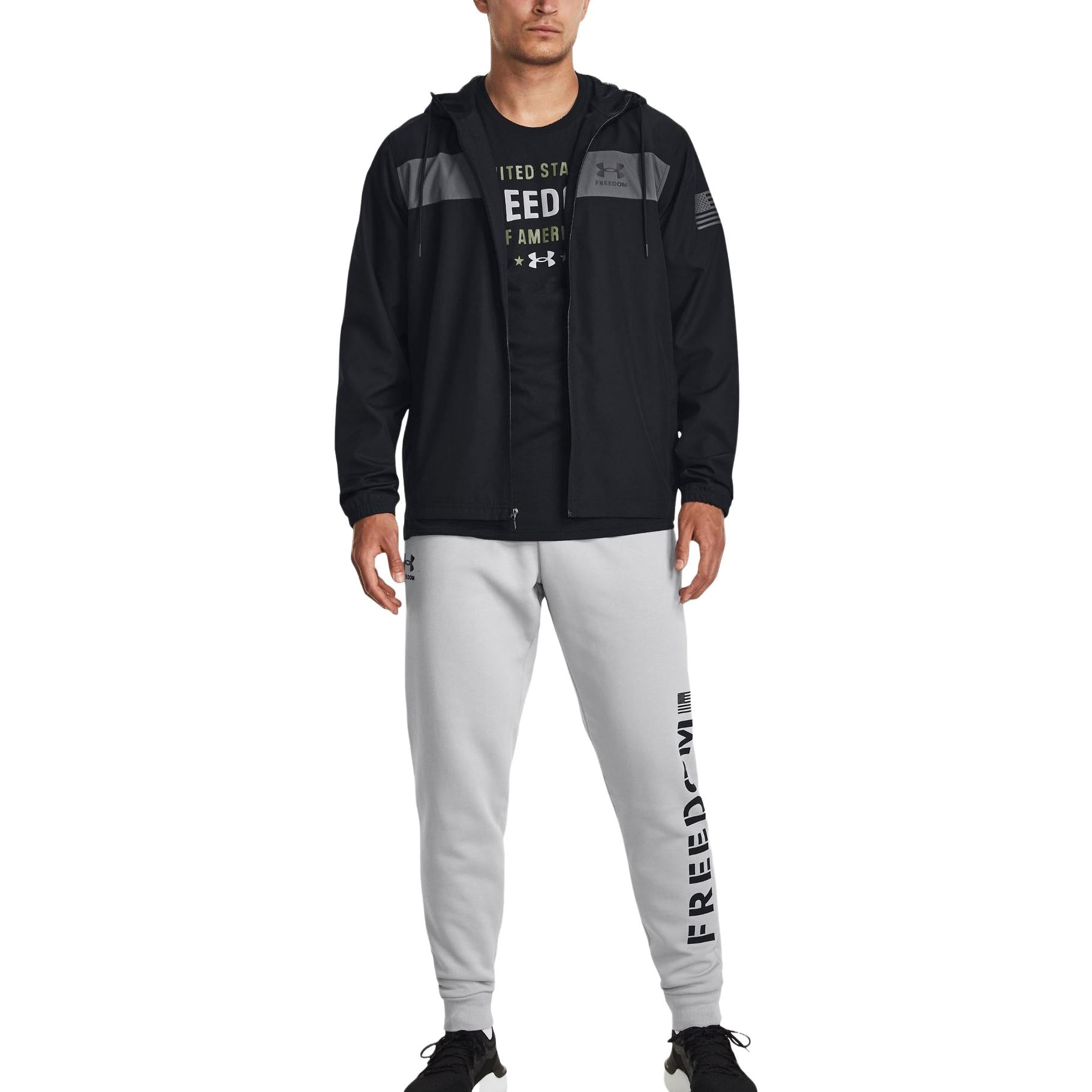 Under Armour Freedom Windbreaker 'Black Grey' 1379923-001