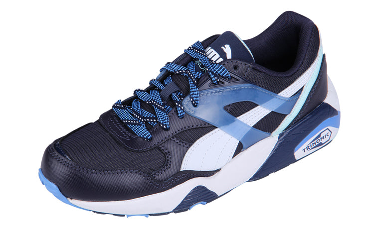 (WMNS) PUMA R698 Trinomic Running Shoes Black/Blue/White 359013-03
