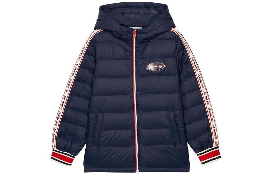 (GS) Skechers SKX Short Down Jacket 'Orange Black Green' L321B021