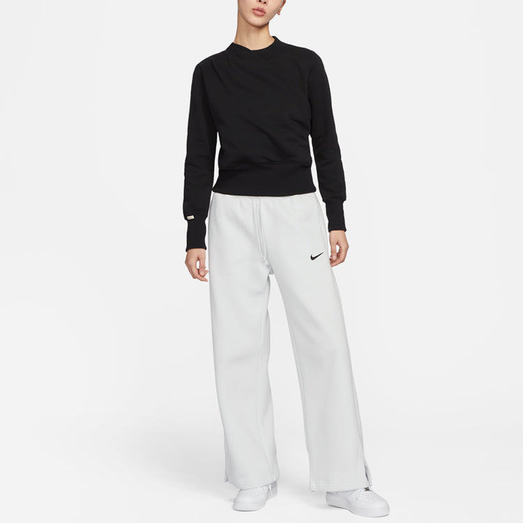 (WMNS) Nike Round Neck Casual Sports Sweatshirt 'Black' DV8209-010