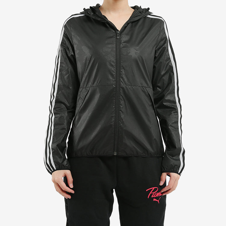 (WMNS) adidas Printing Windblocker Jacket Black EH3917