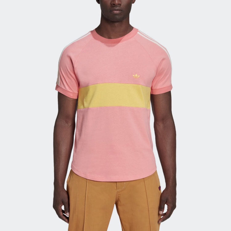 adidas x Wales Bonner T-Shirt 'Pink Yellow' HL8746
