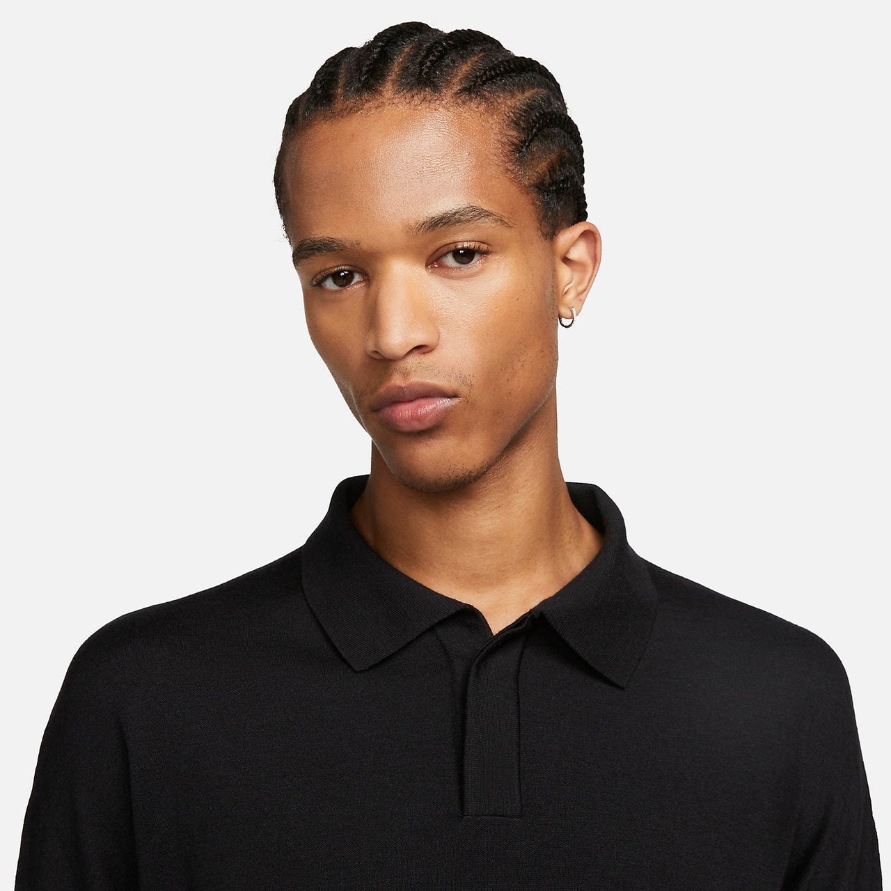 Nike ESC Long Sleeve Knit Polo 'Black' DV7462-010