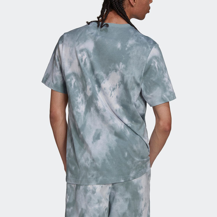 Men's adidas SS22 Tie Dye Sports Home Short Sleeve Colorblock T-Shirt HE9448
