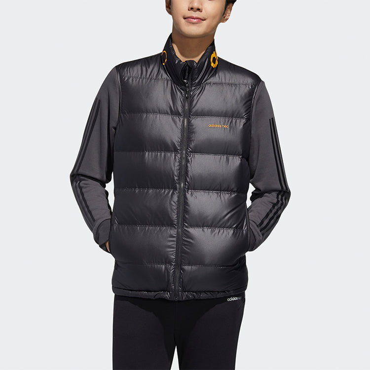 adidas neo Stand Collar Stay Warm Sports Down Vest Black FT7997