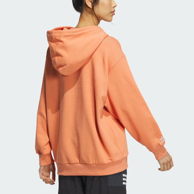 (WMNS) adidas originals Logo Sportswear Hoodie 'light khaki brown' IW9413
