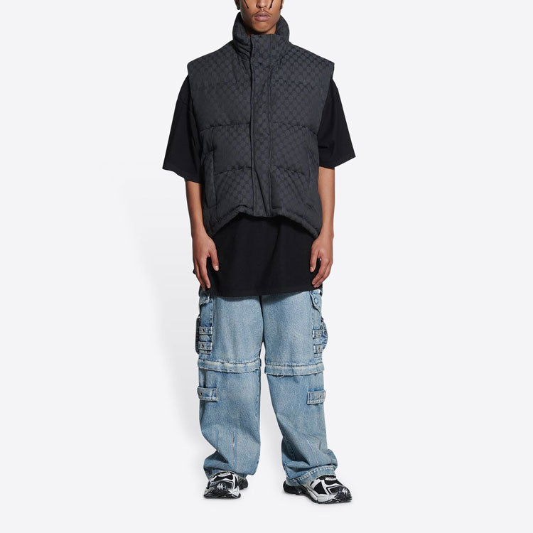 Balenciaga x Gucci The Hacker Project Hacker Cocoon Puffer Gilet Vest 'Black' 681884TLO531269