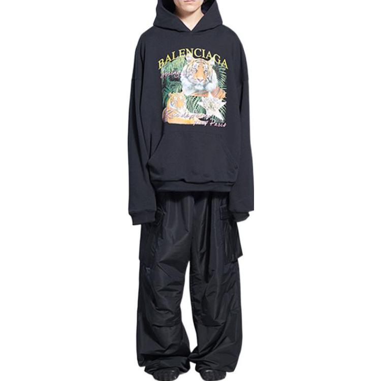 Balenciaga Year Of The Tiger FBI Revesible Hoodie 'Navy' 681472TLVM44084
