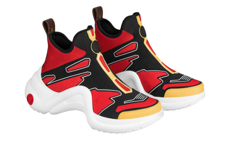 (WMNS) LOUIS VUITTON Archlight Ankle Sneakers 'Red Yellow Black' 1A7TWC