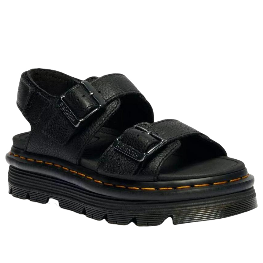 Dr. Martens Zebzag Pisa Leather Platform Sandals 'Black' 43398001